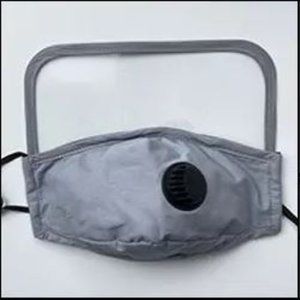 Gray Reusable/Washable Face Mask with Shield
